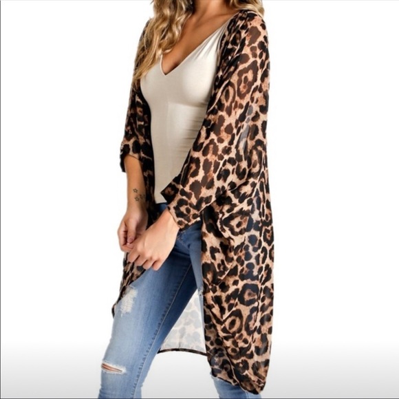 Sweaters - Sale Leopard print cardigan/kimono last one